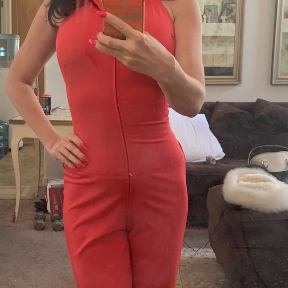 BEBE Vintage retro jumpsuit with belt (not shown) - Picture 2 of 7